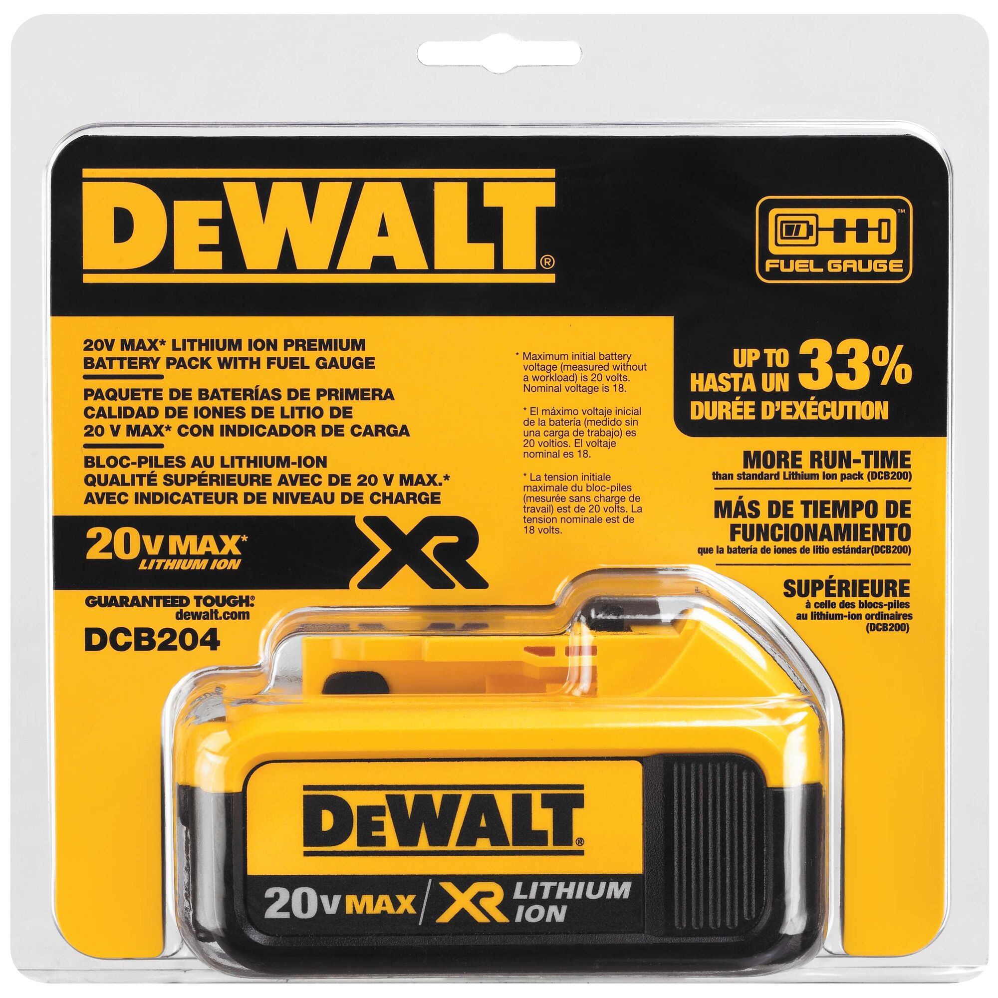 Batería de Ion de Litio 20V MAX* XR® de 4.0 Ah | DEWALT